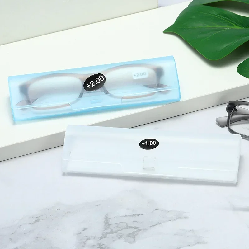 New Style Semi Transparent Myopia Presbyopic Glasses Box Frosted Plastic Okulary Cases Eyeglasses Organizer Reading Glasses Bag