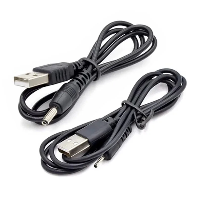 USB Male to 3.5x1.35mm  DC5.5*2.1mm Plug Barrel Jack 5V DC Power Supply Cord Adapter Charger Cable
