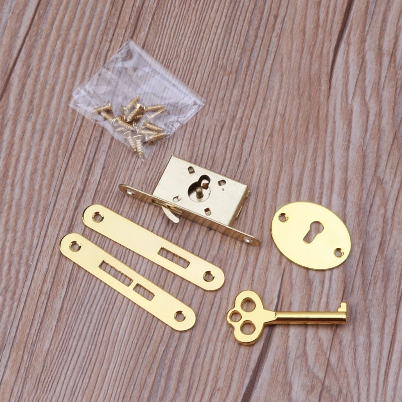 Antique Metal Drawer Locks Decorative Furniture Locks with for Key for Drawers, Wardrobe, Jewelry Wooden Box, Cabinet