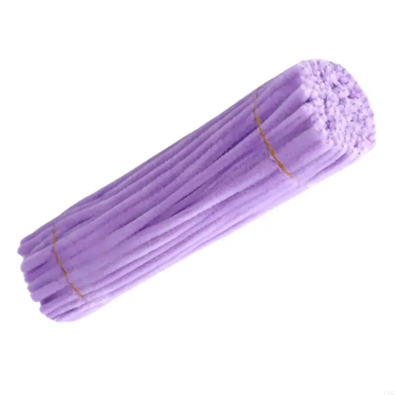 100peeces 30cmx6mm Cleaners Speecters мягкие плюшевые стебли красочные сгибаемые стебли y4qc