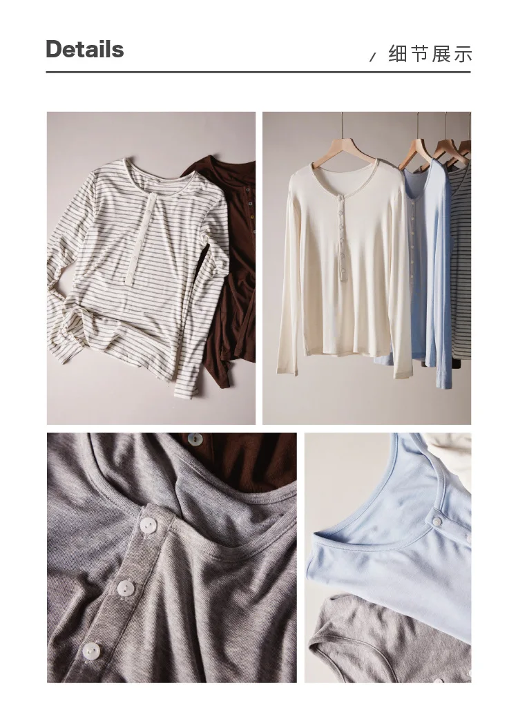 2026 Damen Herbst Dünne Basic Langarm T-Shirts O-Ausschnitt Gestrickte Lyocell-Wollmischung Pullover Lässige Oberteile für Damenmode – Detail 8