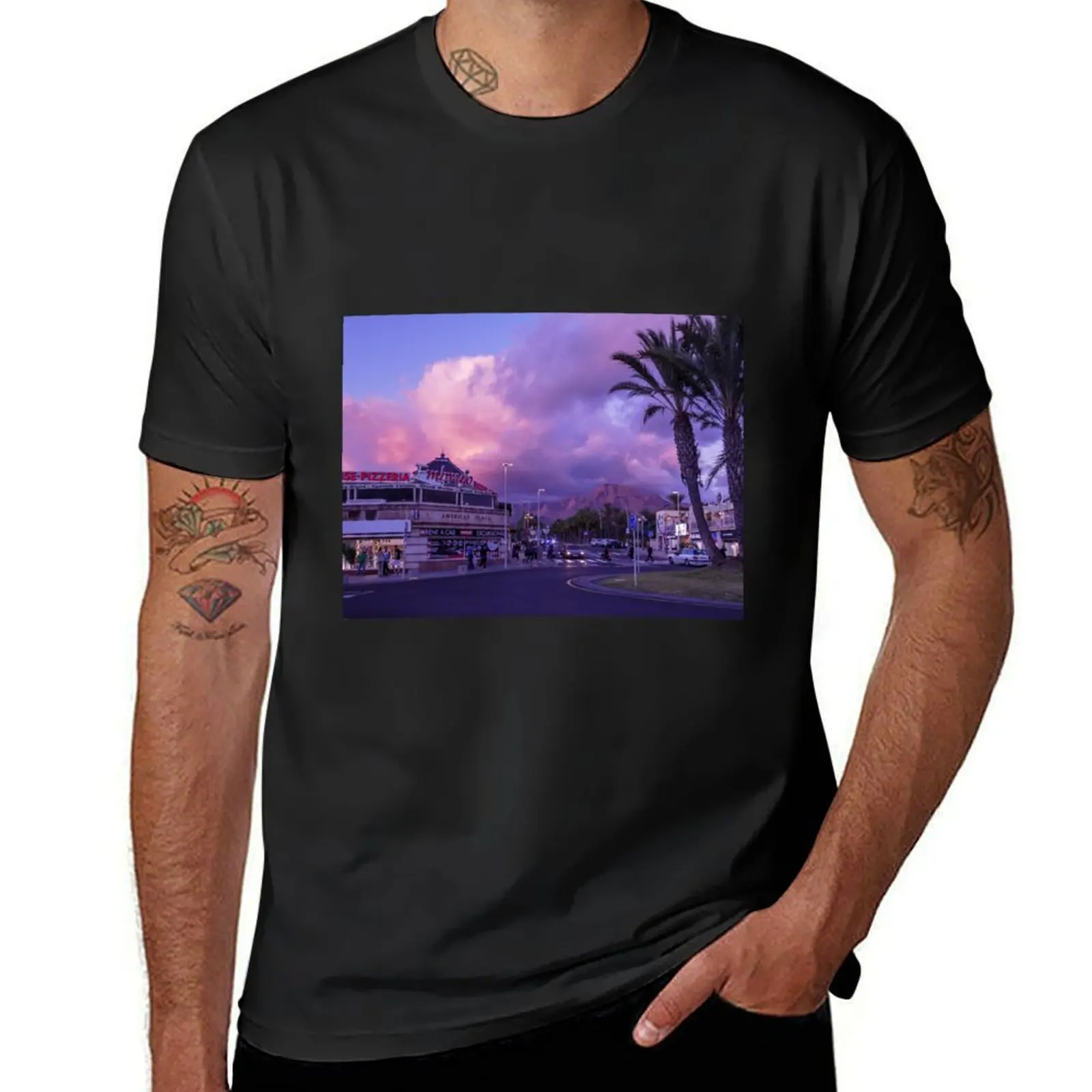 

Tenerife Sunset T-Shirt for a boy summer top graphics mens cotton t shirts