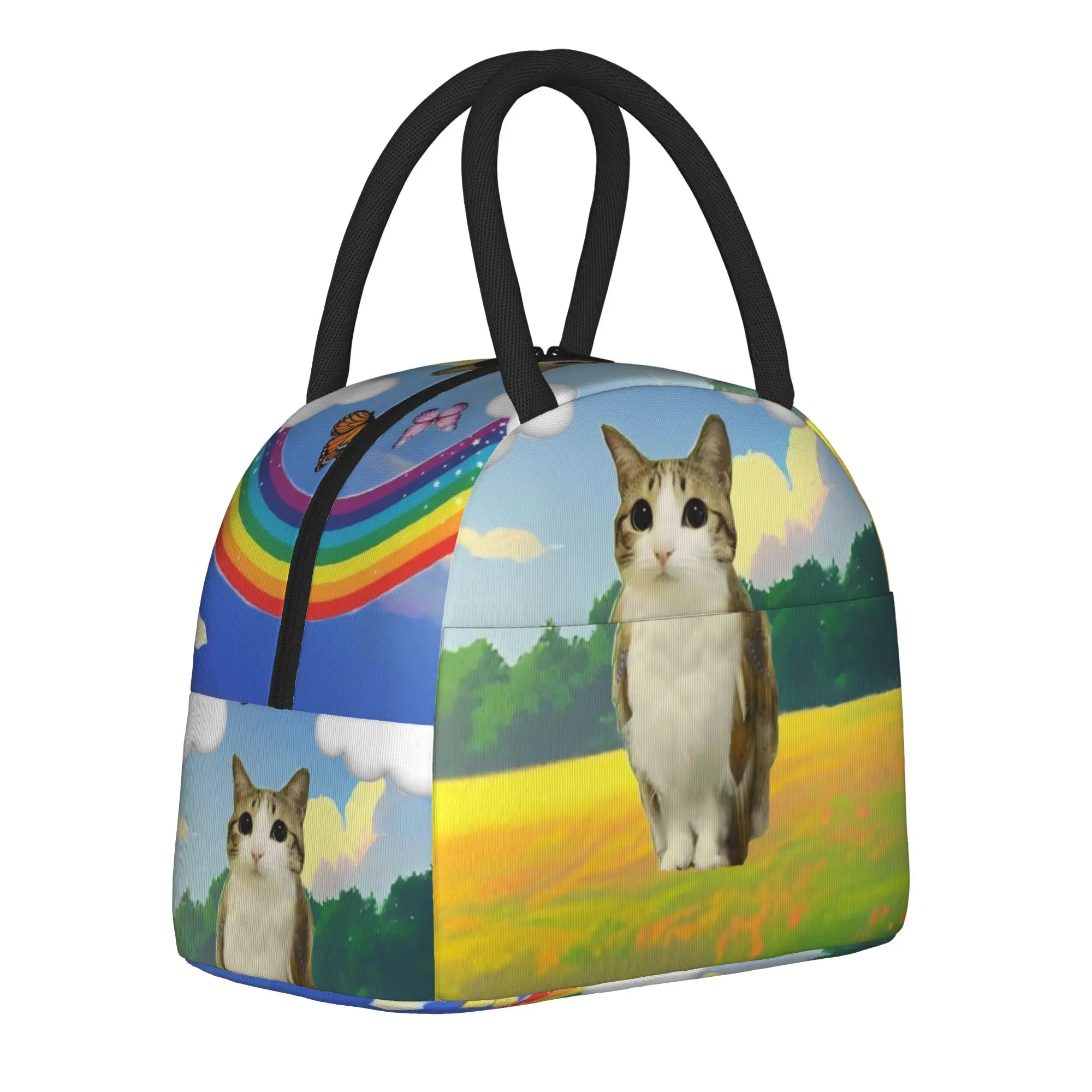 Meowl Cat Owl Meme  Insulated Lunch Bag Thermal Bag Meal Container  Portable Lunch Box Tote for Men Women Work  Travel