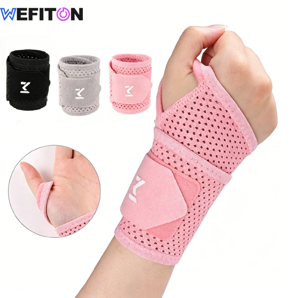 1PCS Breathable Mesh Wrist Wraps with Custom Compression Straps,Ventilated Stabilizer Fits Both Wrists for Basketball  Sports