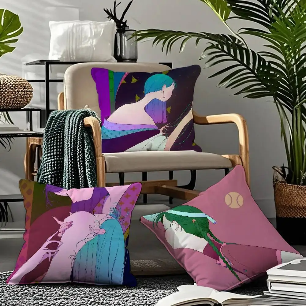 

R-R-Rasuku's Llustration Profile Art Pillow Case Comfort Sofa Bed Silky Elegant Invisible Zipper Custom Decorative Cushion Cover