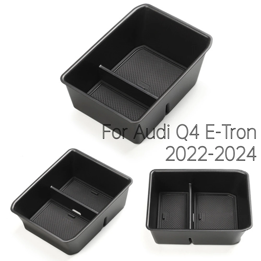 Car Central Console Armrest Box Storage Box for Audi Q4 E-Tron 2022-2024 Interior Organizer Accessories