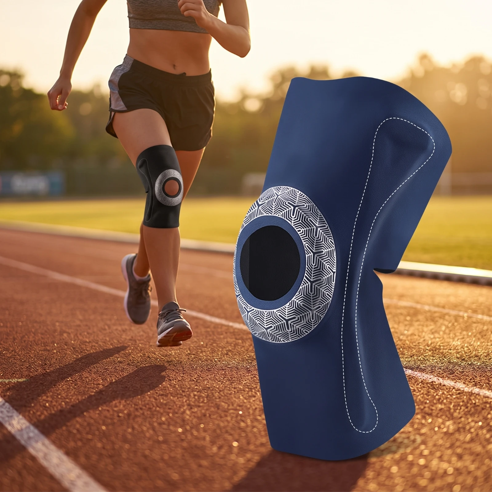 Brace with Open Patella Slim-Fit Knee Wrap with Patella Opening Patellar Brace Compression Support Wrap Comfortable