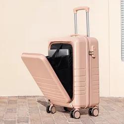 20/24/26 Inch Trolley Case Front Opening Travel Suitcase Rolling Luggage Password Box Suitcase Boarding Case Computer Bag