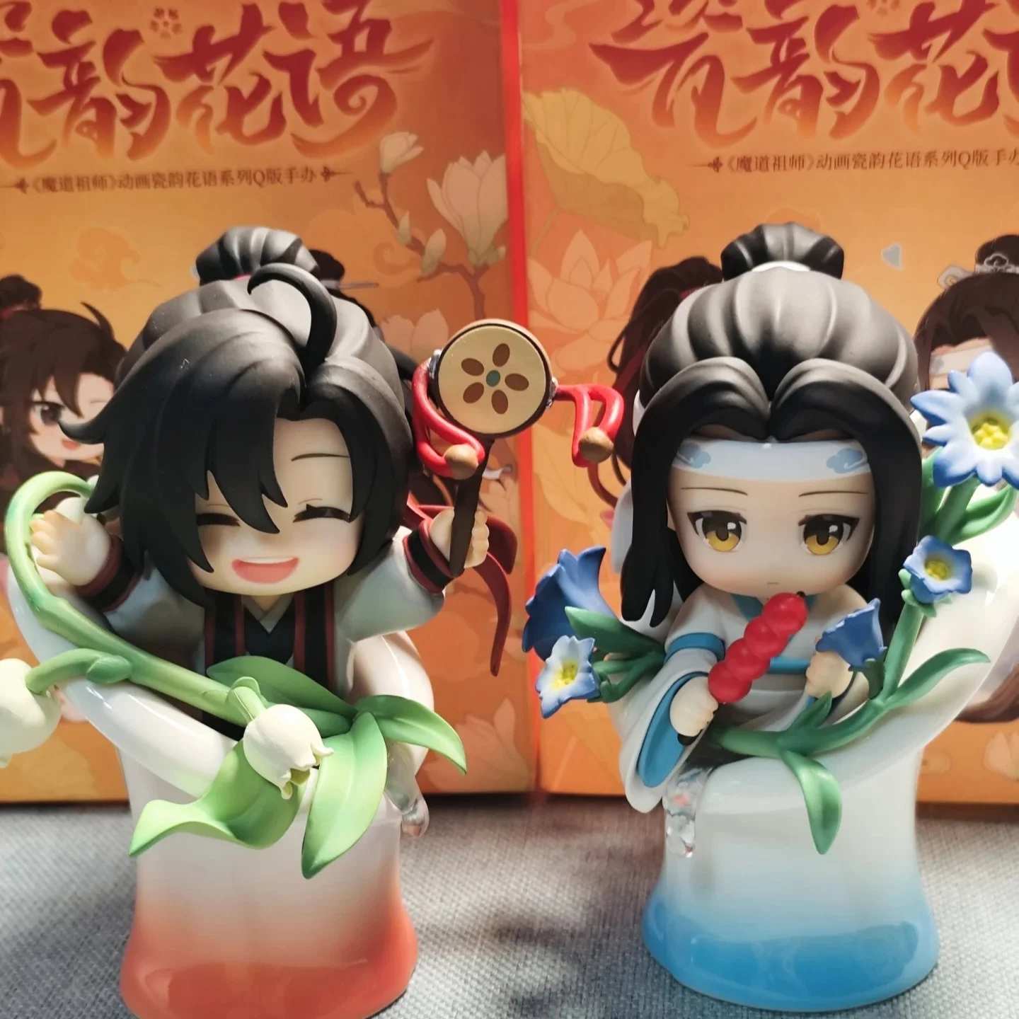 โม จ้าว ซู ชิ อนิเมะ ของสะสมแบบสุ่ม กล่องสุ่ม ของแท้ ใหม่ ฮิต วีอว์เซียน หลานหวังจี ชุดดอกไม้พูดได้ รุ่น Q