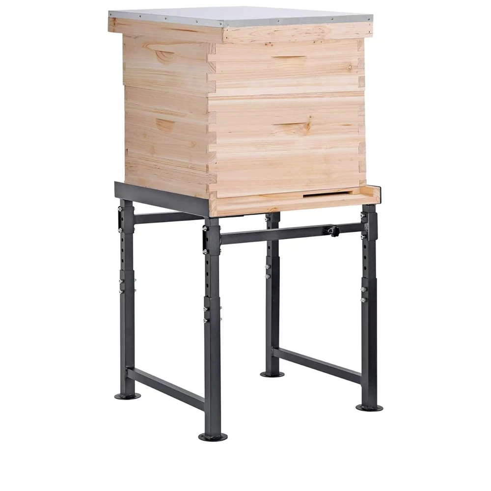 5 Pieces Adjustable Steel Beehive Stand for 8/10 Frames Beehives Moisture Proof Insect Proof Beehive Holding Base