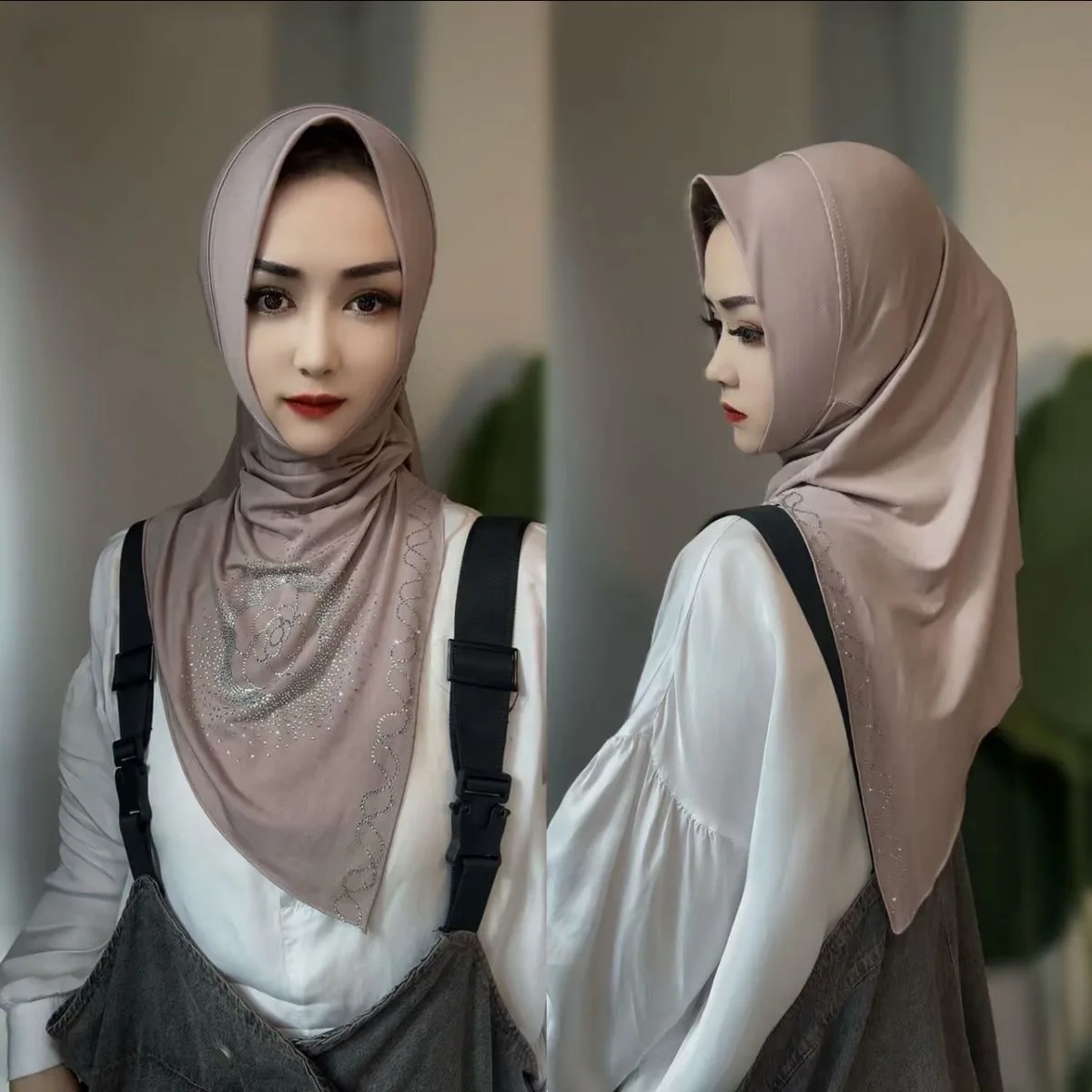 High Strecth Slit-ends Viscose Scarf Hijab For Muslim Women