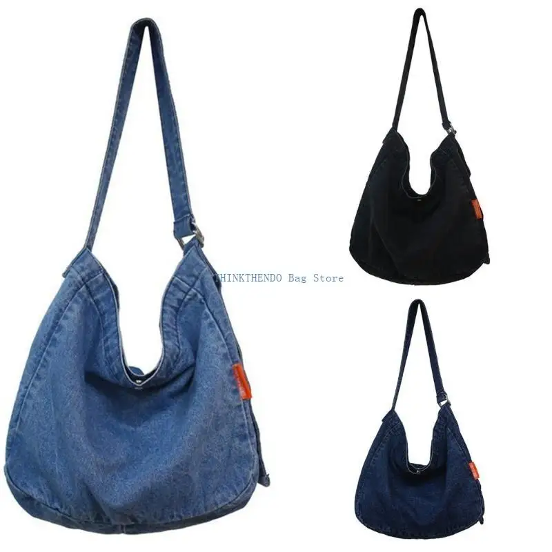 

340D Unique Jeans Shoulder Bag for Women with Adjustable Strap Crossbody Purse for Casual Travel or as a Trendy Accessory