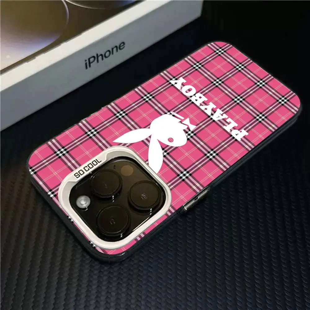 Cartoon-Kaninchen Handyhülle für iPhone 17 17e 16e 16 15 14 13 12 11 Pro Max XR XSMAX Air Plus Play-boys Sturzsichere Matte Rückseite – Detail 3