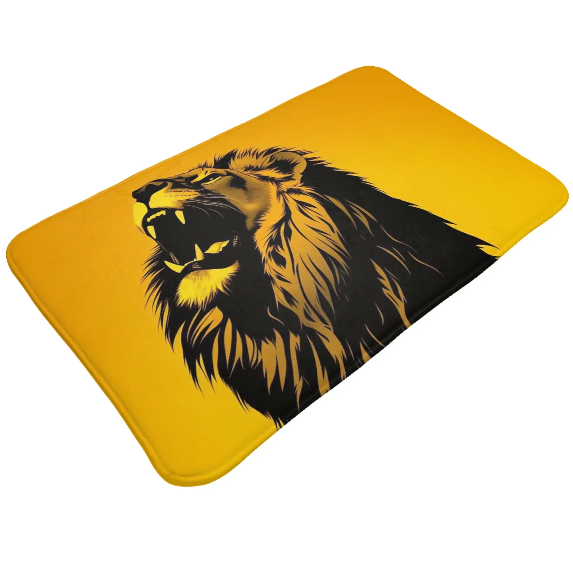 Sunset Lion Dark Silhouette Anti-Slip Mat Bathroom  Absorbent Doormat Floor Decoration