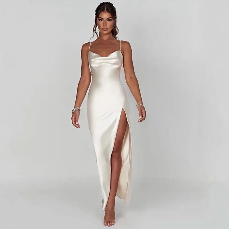 

Sleeveless Sexy Long Dress Elegant Backless Party Dress for Women Summer High Slit Backless Party Formal Occasion Dresses Платье