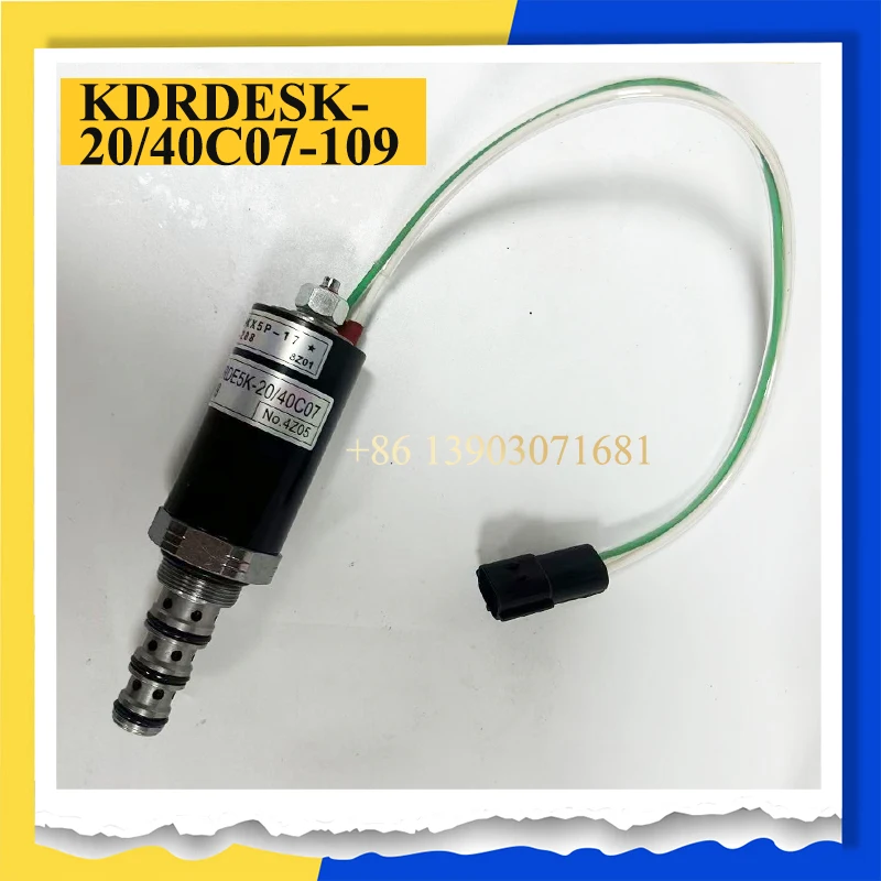 Hydraulic Pump Solenoid Valve SKX5P-17-208 KDRDE5K-20/40C07-109 for Excavator R215-7 R220-7 R210-7 SK200-3 SK200-6