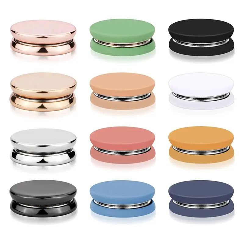Easy Use 12Pcs Hijab Magnetic Pins, Strong Hijab Magnets Colorful Magnetic Scarf Clasp Pinless Brooch Hijab Pins Buttons