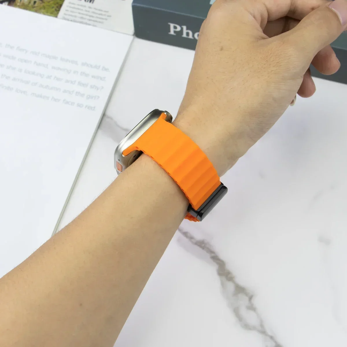 حزام مشبك مغناطيسي لساعة أبل 44 مللي متر 40 مللي متر 49 مللي متر 45 مللي متر 41 مللي متر 38 مللي متر سوار سيليكون iWatch 10 9 8 7 6 5 4 3 Se Ultra 2