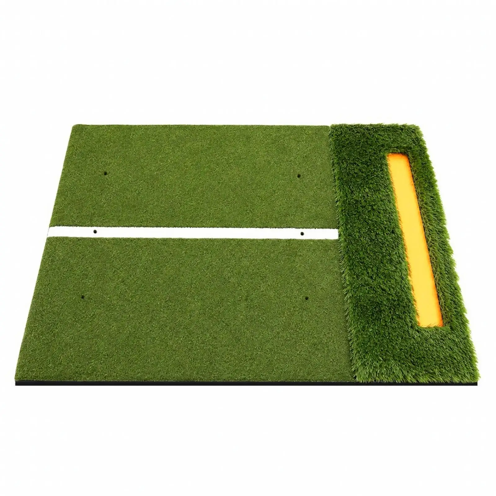 Dual Turf Golf Hitting Mat Versatile Golf Hitting Mat with Ball Holder Portable for Golfers, Garage, Patio