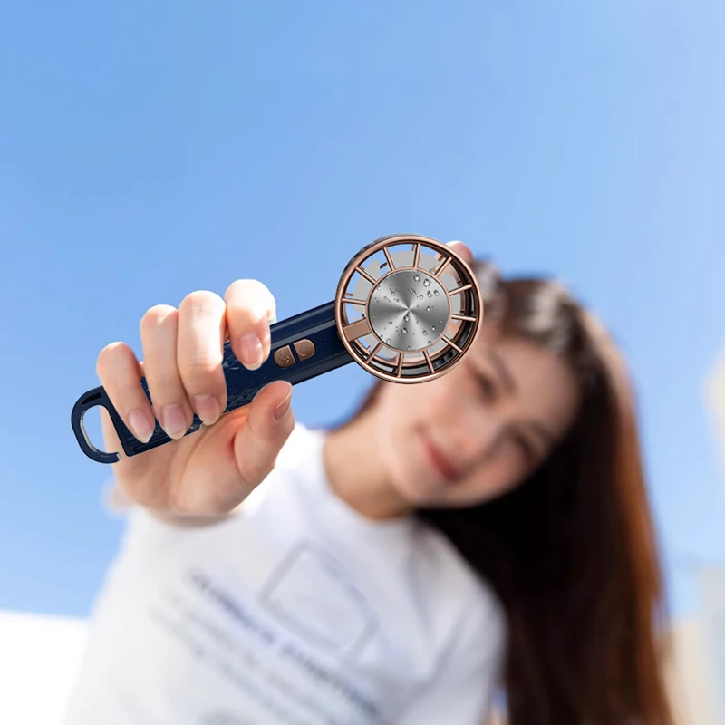 GérMini-Ventilateur à Main Portable de Refroidissement par Air, USB, Petit Ventilateur Turbo, Rechargeable, Cadeau d'Été, Nouvel Arrivage