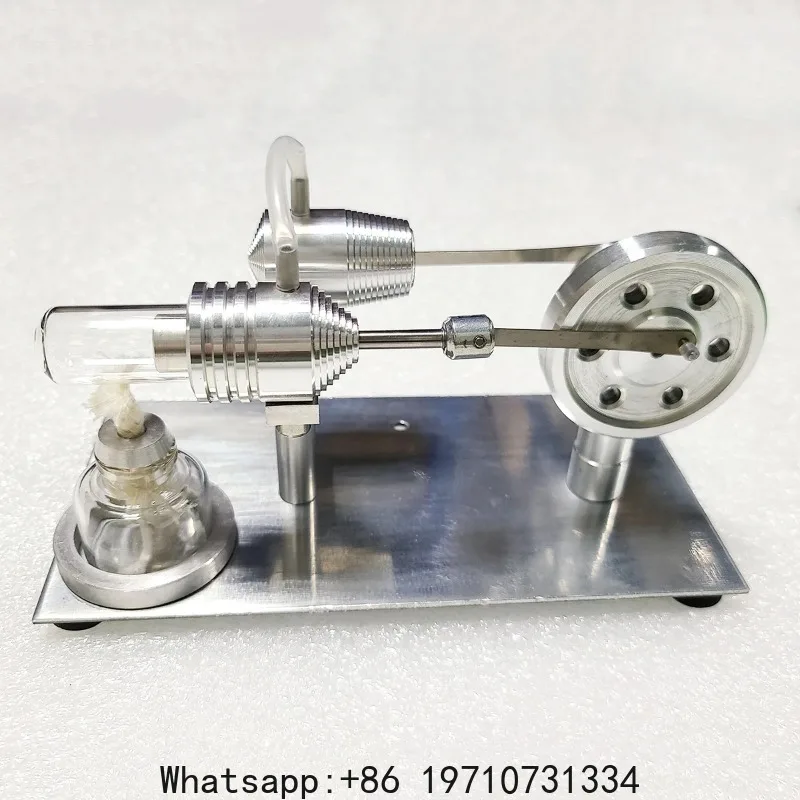 Hot Air  Engine Alternator Aluminum Alloy External Combustion Engine Physics Science Educational Toy Collection Gift