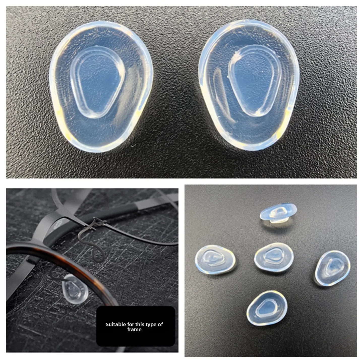 Silicone Nose Pads for Glasses Insert Card Heart Eyewear Accessories Quick Release Pad for Glasses