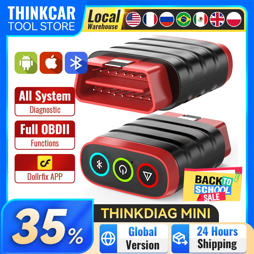 THINKCAR ThinkDiag Mini OBD2 Scanner Professional Automotive Diagnostic Tools Full System Diagnose Code Reader Lifetime Free