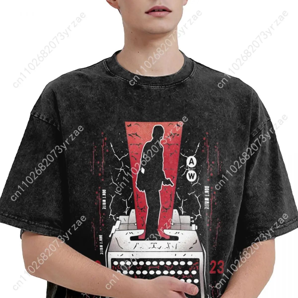 Alan Wake 2 Retro Wash Tshirt Man Woman High Quality Vintage T Shirt Cotton Short Sleeves Fashion T-shirt Soft Breathable Tops