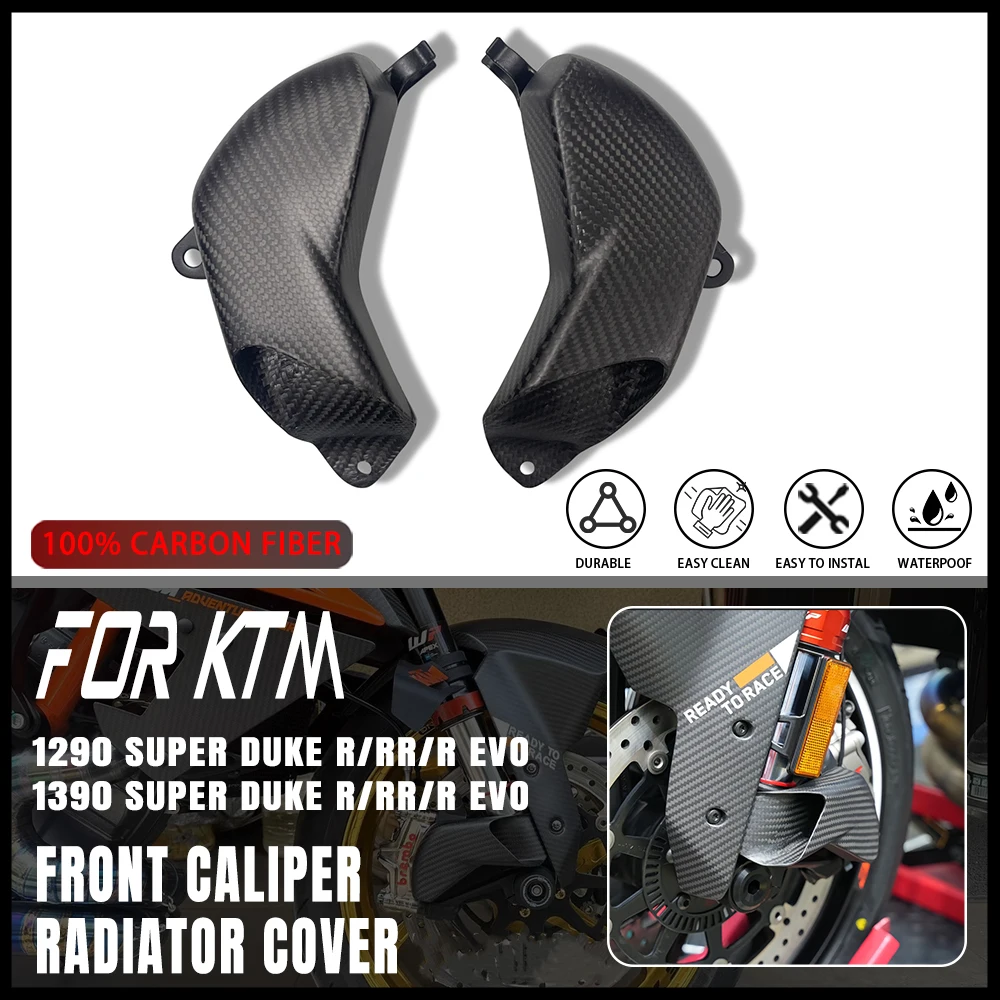 

For 1290 1390 Super DuKe R/RR/R EVO Carbon fiber Caliper Radiator Protection Cover Motorcycle Accessories Modification Parts