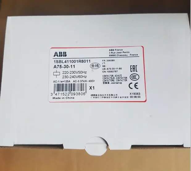 

2025.4Original ABB AC Contactor A75-30-11 AC220V