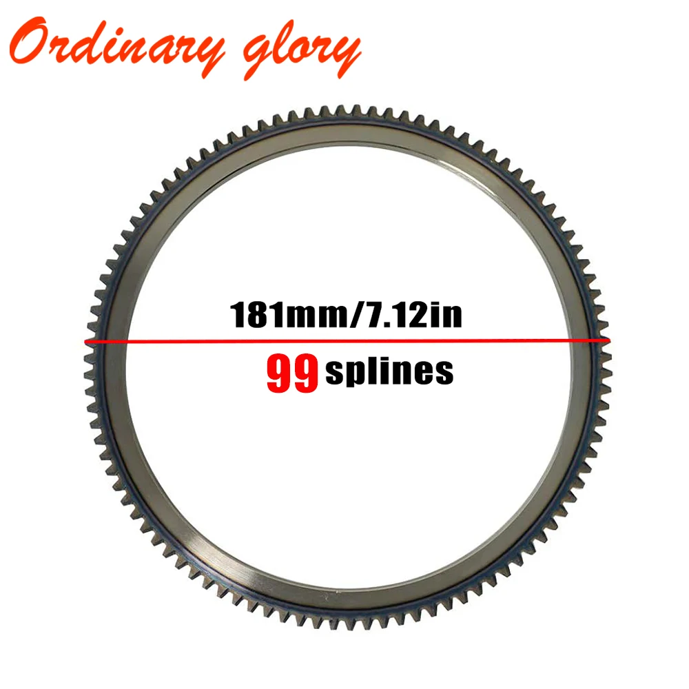 350-06091 Flywheel Crown Gear Ring For Tohatsu Outboard Motor Seapro HDX 2 Stroke 15HP 18HP 3G2-06091-1; for Mercury 15HP