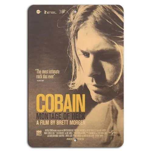 Affiche de documentaire de la série Montage of Heck, décoration vintage en métal