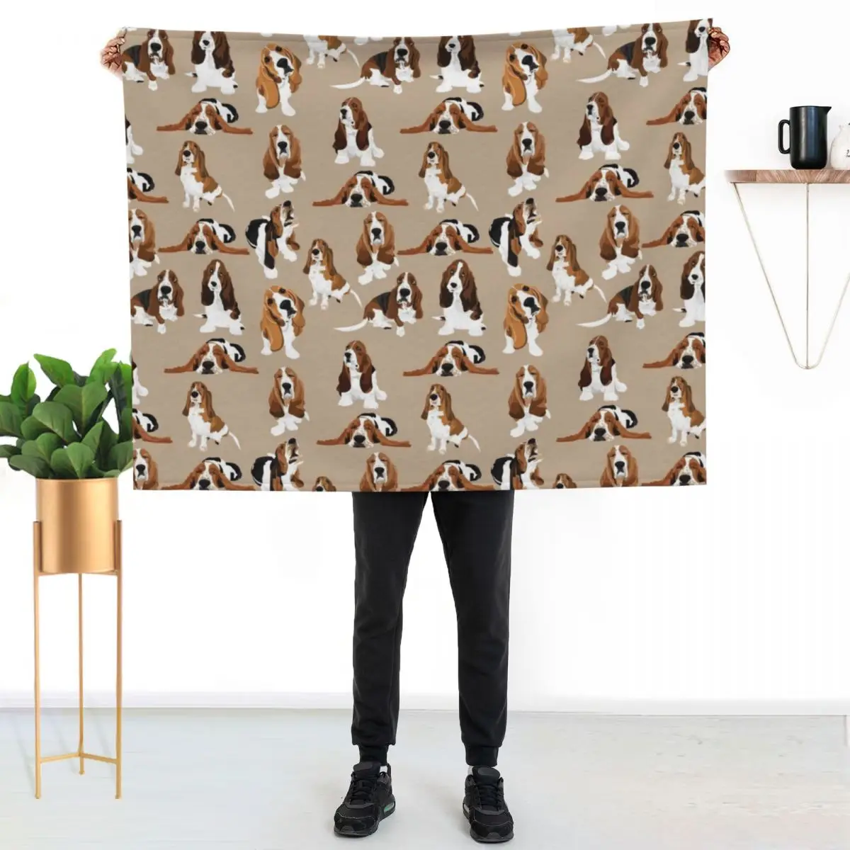 Basset Hound Throw Blanket Soft Big Softest For Baby heavy to sleep decorative Cute Plaid Blankets