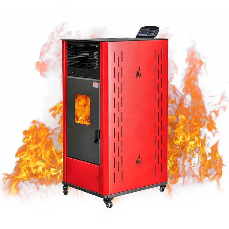 Wholesale Bio Pellet Fireplace Real Fire Remote-Controlled air Heater Sawdust Wood Pellet Stove Burning Furnace