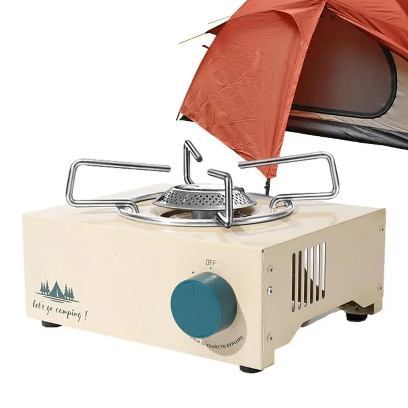 Mini Cassette Stove Portable Outdoor Camping Cookout Kit Picnic Cookware Stove Small Square Stove Cassette Grill Stove supplies