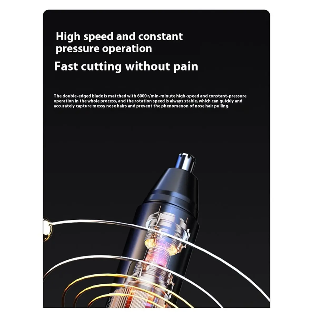 [Vend for]Nose Hair Trimmer Professional Electric Portable Mini Nose Hair Trimmer USB Charging High Quality Nose Trimmer Silver