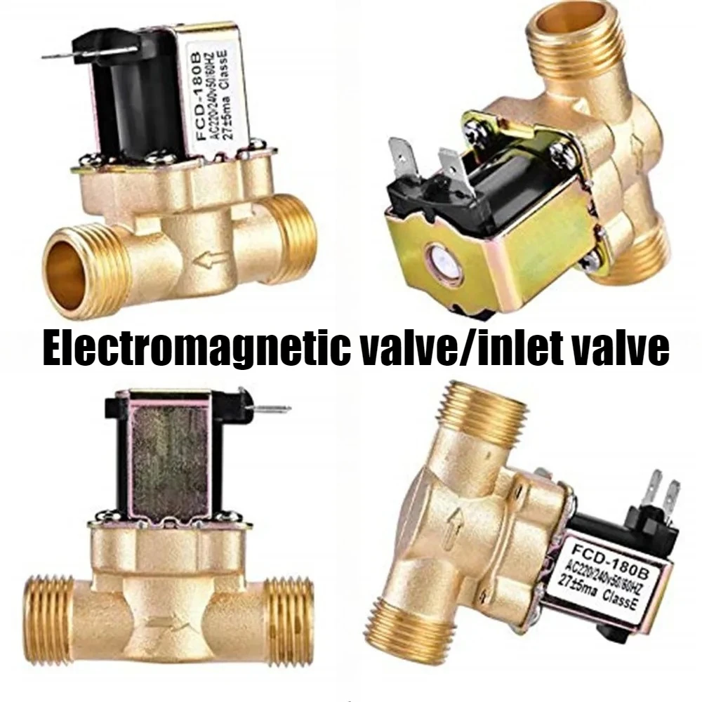 Electric Solenoid Valve N/C 12v 24v 220v G3/4'' G1/2'' Brass Water Air Inlet Flow Switch for Solar Water Heater Valve