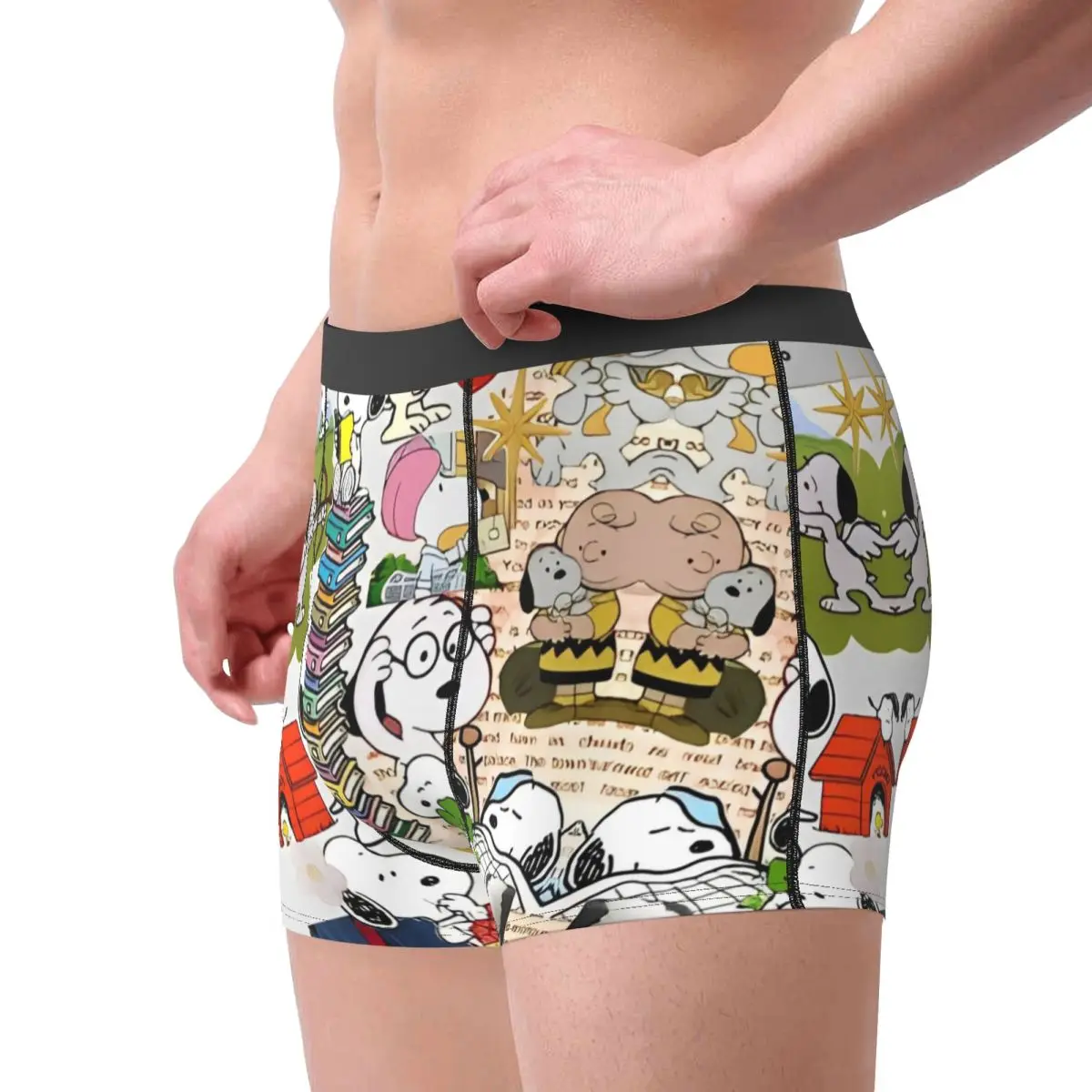 MINISO Snoppy Boxershorts Beutel Unterwäsche Qualitätsdruck Boxershorts Atmungsaktive Herrenhöschen Plus Size