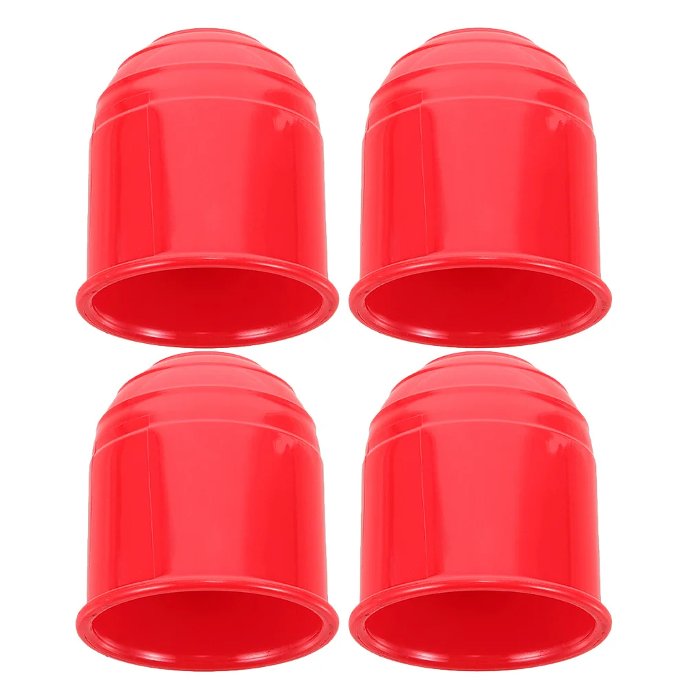 

4pcs Tow Ball Covers Hitch Ball Cover For Rv Trailer Durable Plastic Universal Fit Rain Protection Towing Accessories Trailer
