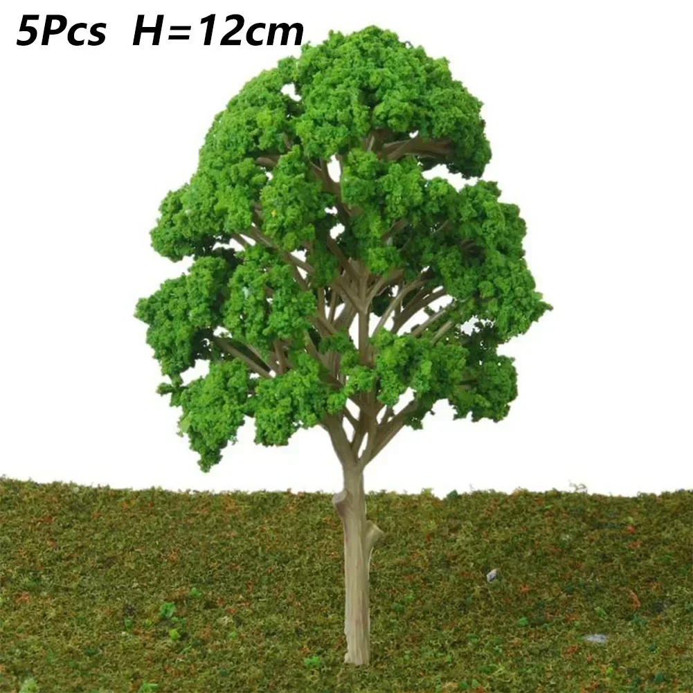 5pcs Bäume Modell Bäume Mikro landschaft DIY Ho oo Skala Dekor Skala architekto nische Modellbahn Layout Baum Gebäude DIY Größe Spielzeug