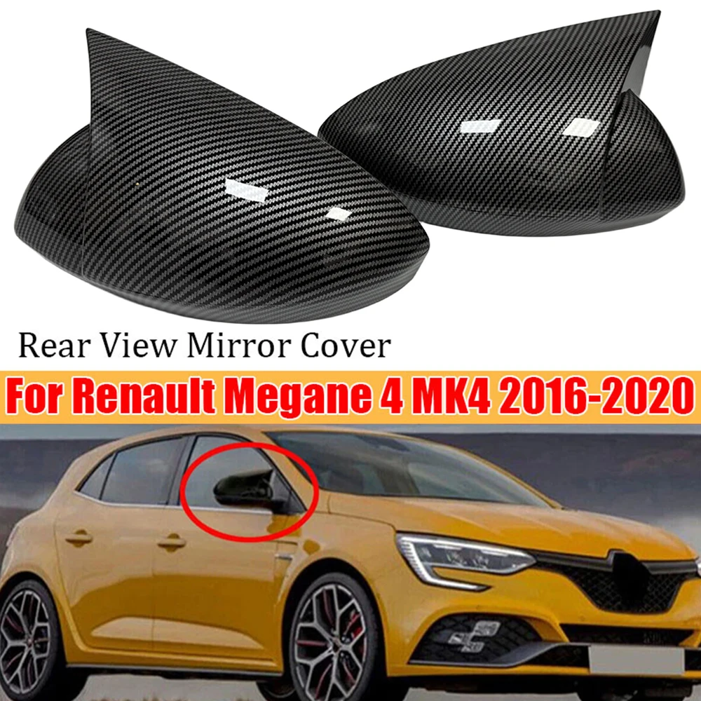 

Для Renault Megane 4 MK4 2016-2020 автомобильное боковое зеркало заднего вида, крышка крыла, наклейка на внешнюю дверь, отделка из углеродного волокна, авто