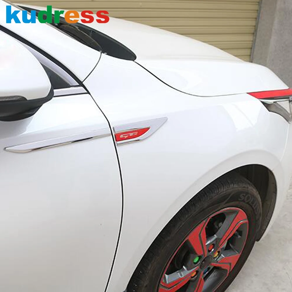 For Kia Cerato Forte K3 2019 2020 2021 Stainless Car Body Side Fender Air Vent Cover Trim Door Logo Emblem Mark Trim Accessories