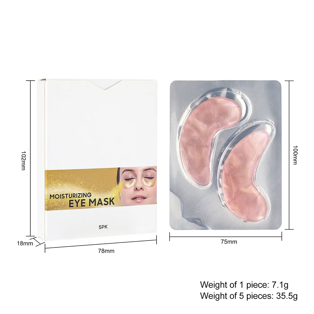 Hydrating 5 Pairs of Moisturizing Cold Eye Masks Custom Repair Relieve Dryness Eye-care Skin Care Product Private Label Makeup