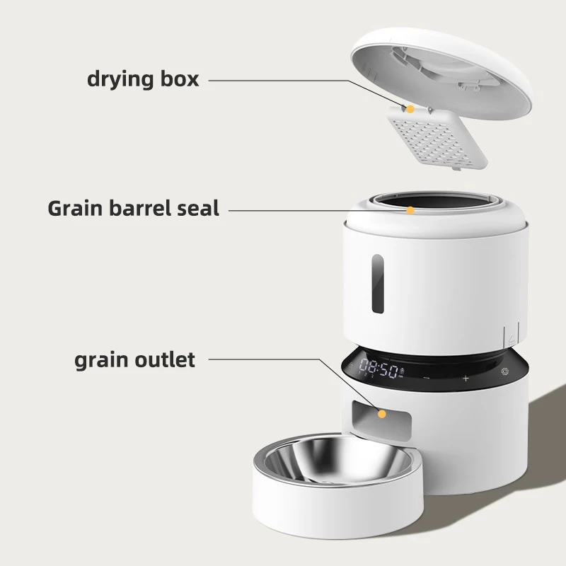 Best Selling Automatic Pet Feeder With Two-way Splitter And Double Bowls Pet Feeder Smart For Dogs Cats