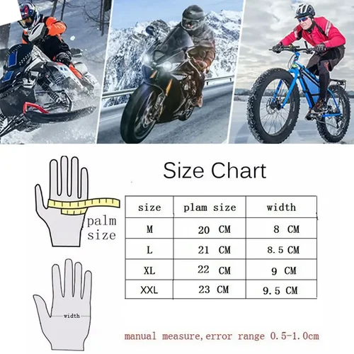 Imagen 2 del producto Guantes de cuero para Motocross para hombre, equipo de protección a prueba de viento para montar en Moto al aire libre