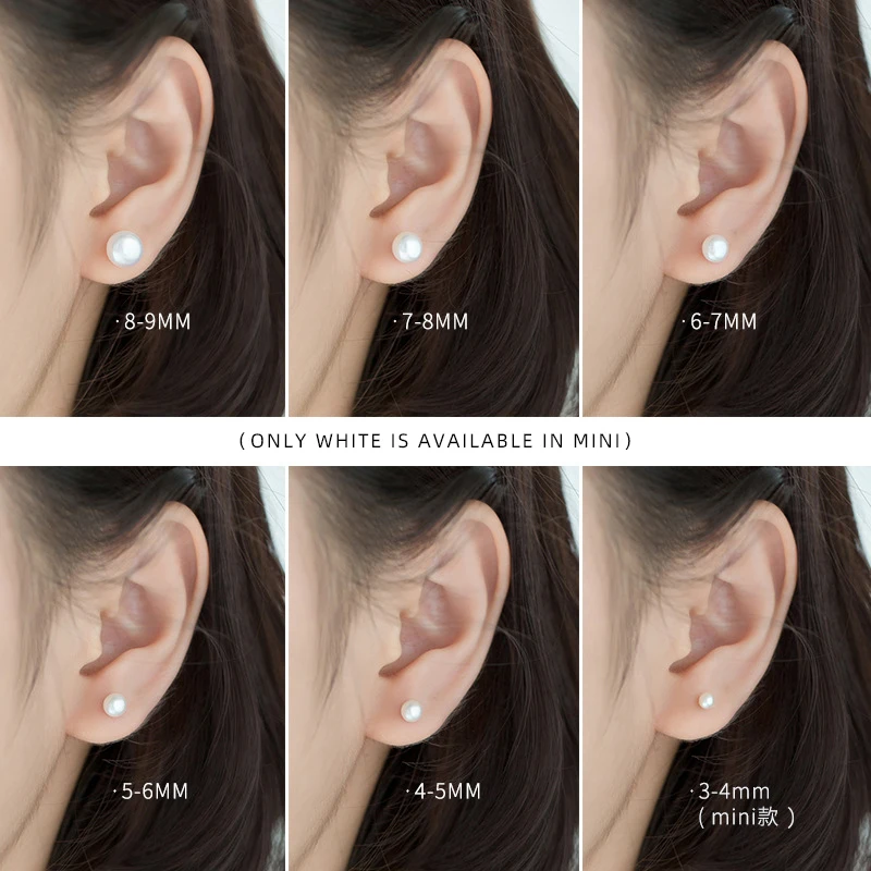 Modian Multi-Color Natural Pearl Hight Quality 925 Sterling Silver Anti-Allergy Stud Earring for Women Fine Jewelry Accessories