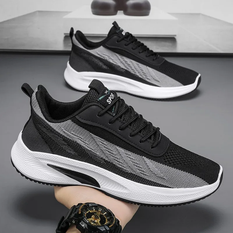 

Летние легкие дышащие мужские кроссовки на воздушной подушке, трендовые универсальные мужские теннисные кроссовки для спортзала, уличные кроссовки с мягкой подошвой