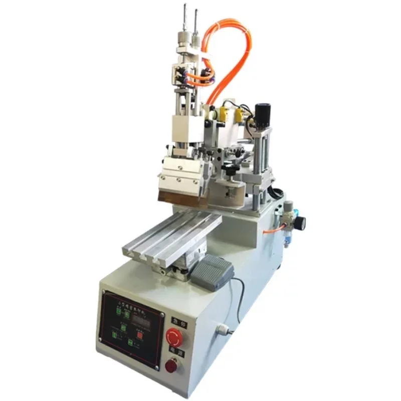 NF Mini Bench Screen Printing Machine Semi-Auto Pneumatic Arm Precise Tabletop Printer for PCB Crafts DIY T-Shirt Cards