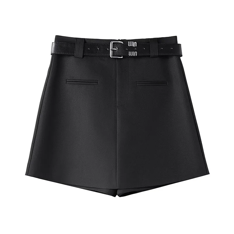 

Black Suit Shorts for Women Summer Skirt Pants High Waist Slimming Versatile Half Skirt A-line Pants Skirt