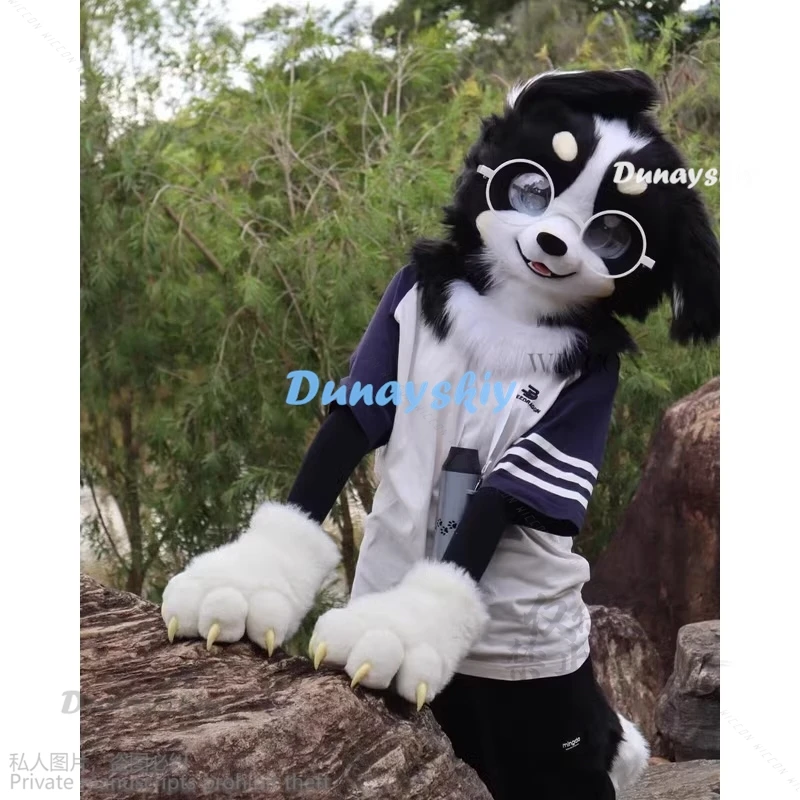 Okulary dla zwierząt Fursuit Akcesoria Maska Kigurumi Tylko futrzane okulary Rekwizyty Podstawa Kig Halloween Kemono Lis Kot Pies Królik Okulary